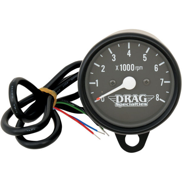 【USA在庫あり】 DRAG 2.4インチ ミニ電子タコメーター 8000rpm 黒ボディ/黒フェイス/白針 2211-0119 JP店｜株式会社ヒロチー商事 店