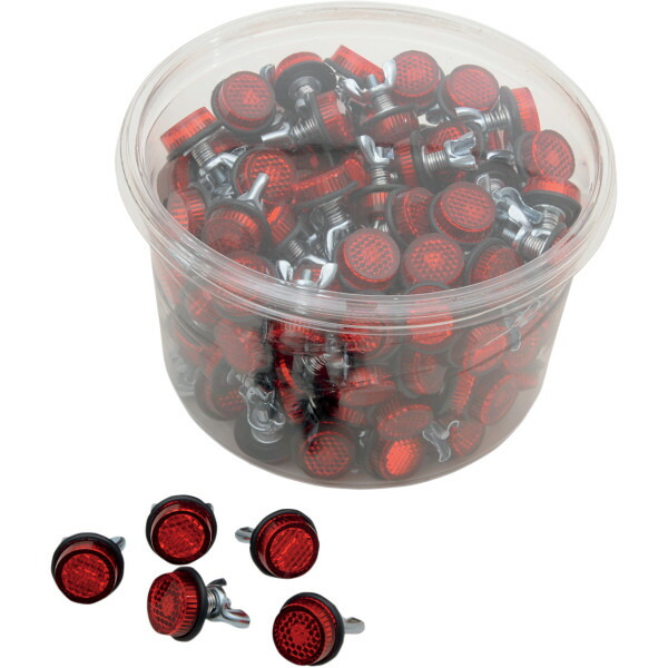 【USA在庫あり】 クリス Chris Products ナンバープレート用ミニ リフレクター 赤 (150個入り) CH150R JP店|株式会社ヒロチー商事 店