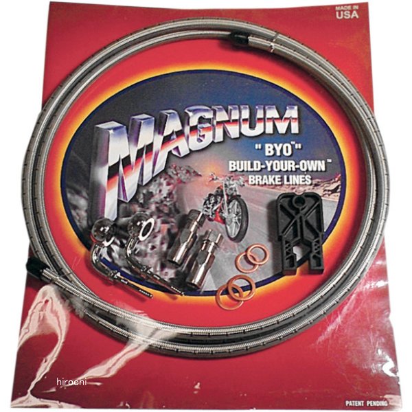 【USA在庫あり】 マグナム MAGNUM ブレーキラインキット 6フィート(1.8m) シングル 7/16インチ(11mm) 90°バンジョー 1741-3201 JP店