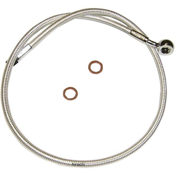 【USA在庫あり】 マグナム MAGNUM フロント ブレーキライン 10mm/180°アッパー 28インチ(711mm) クローム 1741-4053 JP店