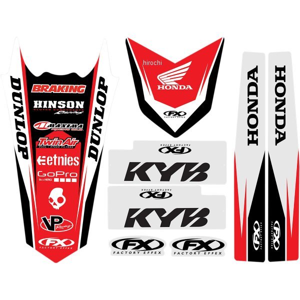 【USA在庫あり】 ファクトリーFX FACTORY EFFEX デカール トリムキット 09年-13年 CRF450R、CRF250R 4302-3654 JP店｜株式会社ヒロチー商事 店