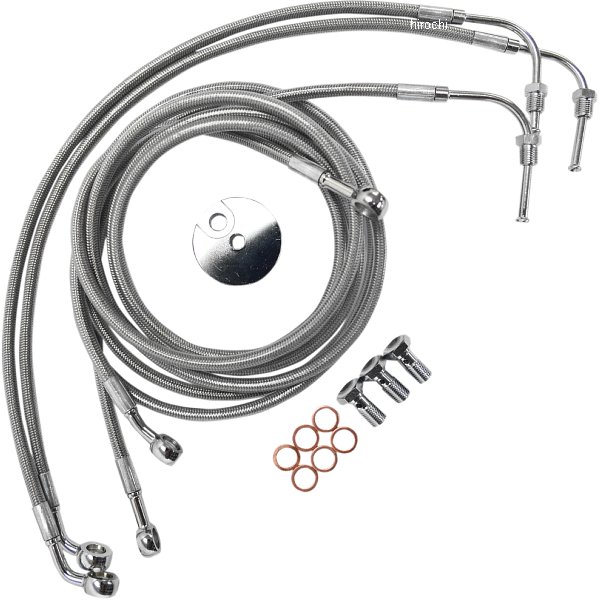 【USA在庫あり】 LAチョッパーズ LA Choppers ブレーキホース ステンレス 08年-13年 FLTR ABS付 12-14インチ用 1741-3929 JP店