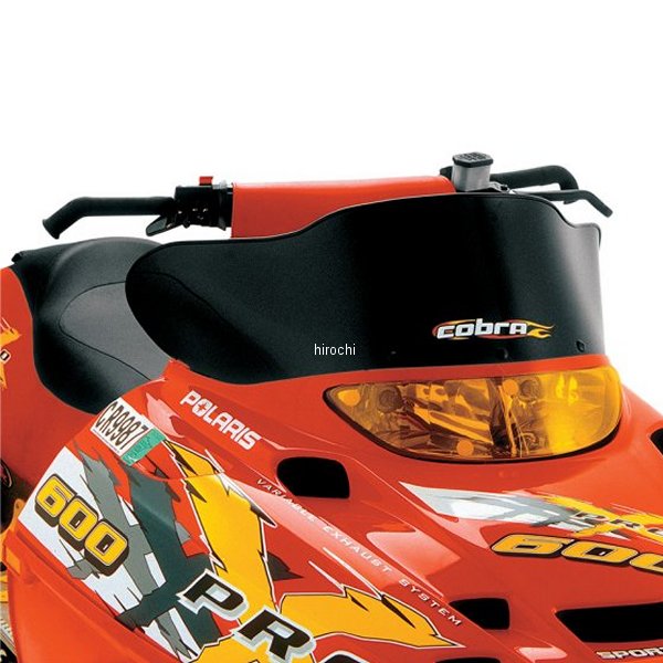 【USA在庫あり】 パワーマッド PowerMadd ウインドシールド コブラ 8.5インチ(216mm) ポラリス 黒 CEGX-BK JP店