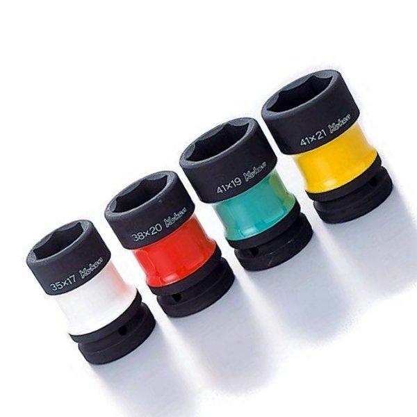 コーケン Ko-ken 1インチsq カラー塗装コンビソケットセット 4ヶ組 PW8P-4-KK JP店