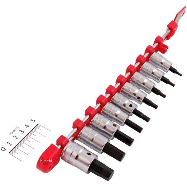 【メーカー在庫あり】 KTC 京都機械工具 9.5(mm)sq ショートヘキサゴン(6角)ビットソケットセット インチ(9点) TBT3S09BH-KC JP店