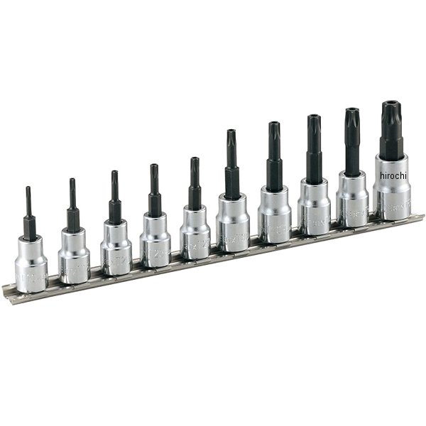 トネ TONE トルクスソケットセット(いじり防止タイプ・ホルダー付) 差込角 9.5mm (3/8インチ) HTX310H JP店｜株式会社ヒロチー商事 店
