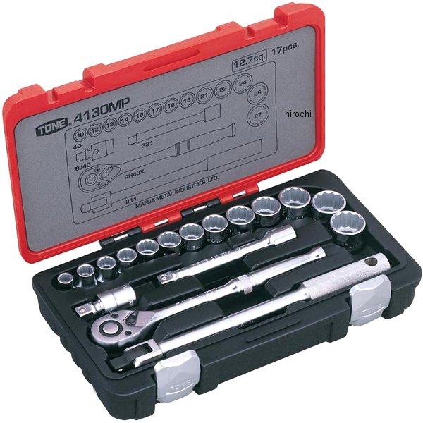 トネ TONE ソケットレンチセット 産業機械 自動車 バイク用 差込角 12.7mm (1/2インチ) 4130MP JP店 14,317円