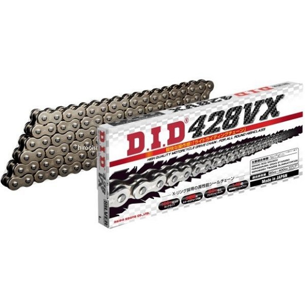 DID 大同工業 チェーン 428VX VXシリーズ Xリング スチール 150L カシメ DID 428VX-150L ZJ(ｶｼﾒ) JP店｜株式会社ヒロチー商事 店