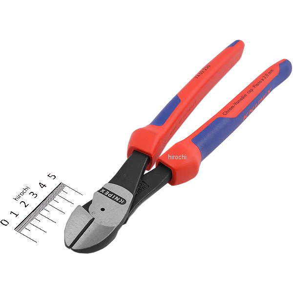 【製造業者店卸し資産あり】 クニペックス KNIPEX 豪然たる型斜ニッパー(硬線用) 7402-250-KP JP店 切断工具-花・ガーデン・DIY-ニッパー