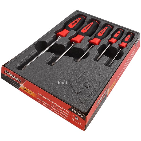 スナップオン Snap-on ソフトハンドル フィリップス チップ スクリュードライバー 5個 セット レッド SGDP50BR JP店