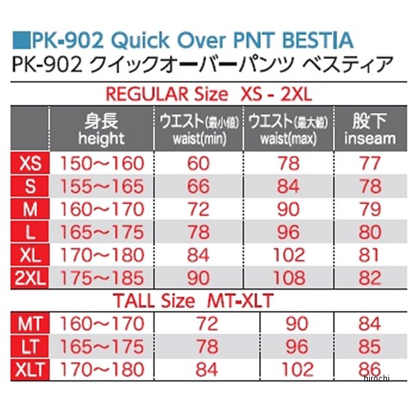 楽天市場】 PK-902 コミネ KOMINE クイックオーバーパンツ ベスティア 黒 2XLサイズ 4582166570918 JP店  qdtek.vn