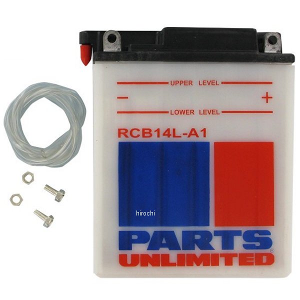 【USA在庫あり】 パーツアンリミテッド Parts Unlimited 液別 耐久バッテリー 開放型 12V YB14L-A1 RCB14L-A1 JP店