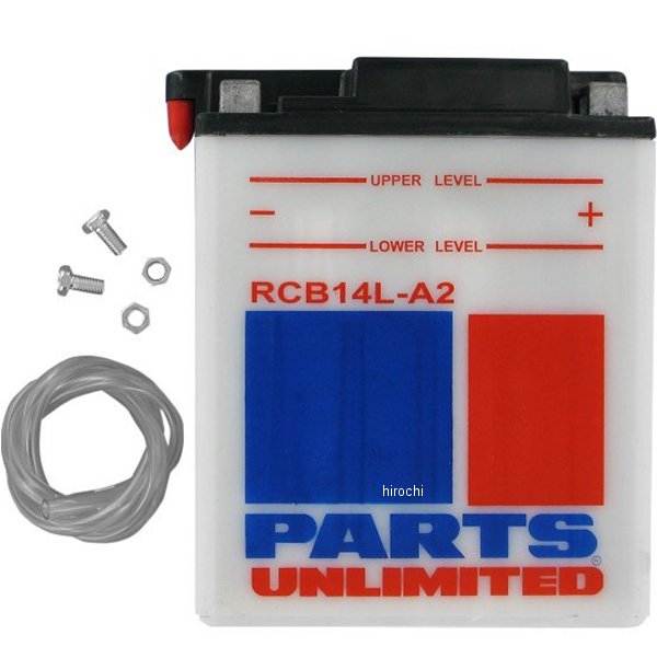 【USA在庫あり】 パーツアンリミテッド Parts Unlimited 液別 耐久バッテリー 開放型 12V YB14L-A2 RCB14L-A2 JP店