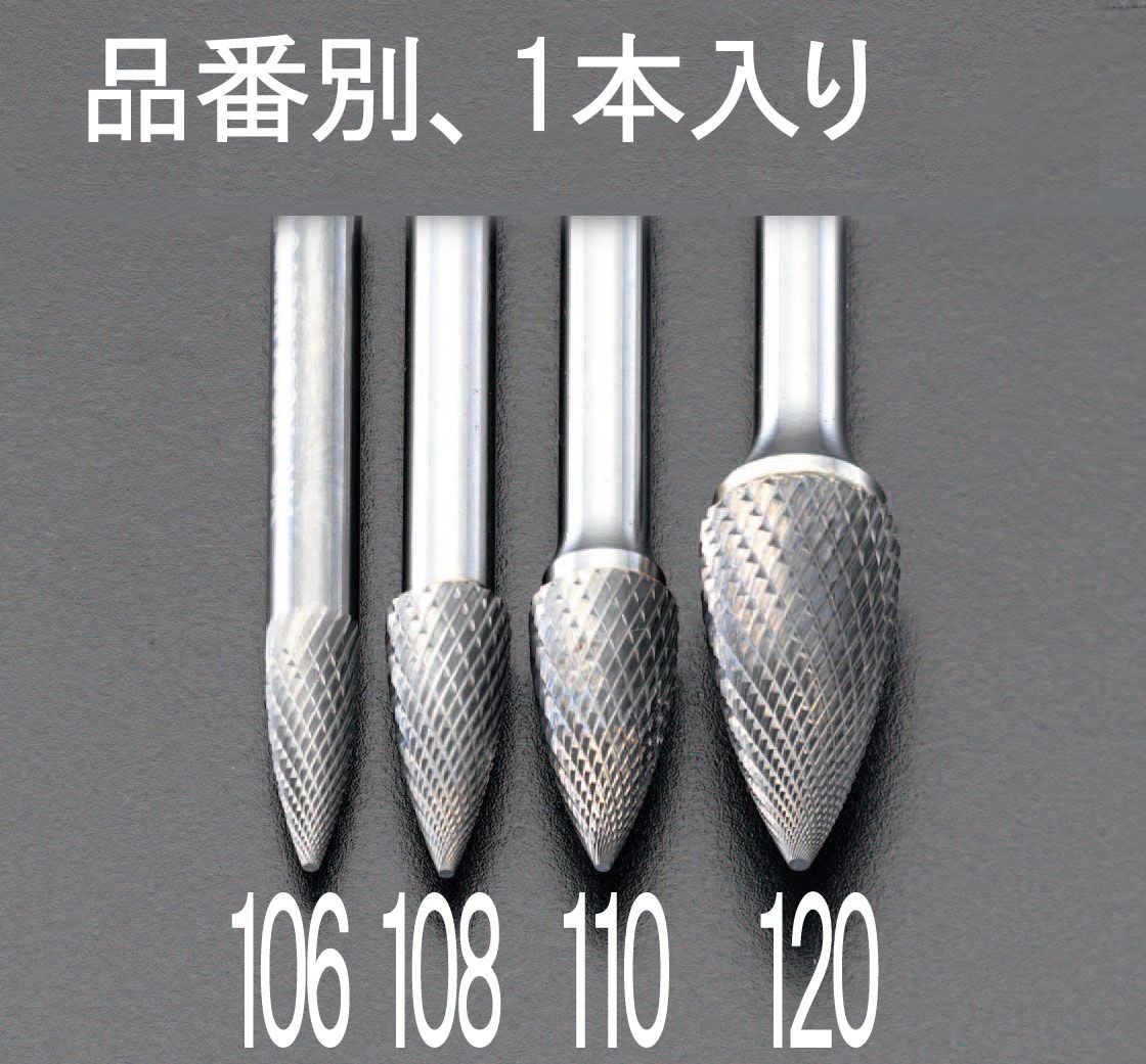 【メーカー在庫あり】 エスコ ESCO 12x25mm/ 6mm軸 超硬カッター ステンレス用 000012020807 JP店