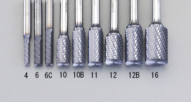 【メーカー在庫あり】 エスコ ESCO 12x25mm/6mm軸 Coated 超硬バー 000012213114 JP店