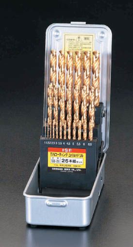 【製造会社店卸し資産あり】 エスコ ESCO 1.0- 13粍 せん孔機書き割り 25本組/Tin Co-HSS 000012020996 JP店