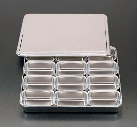【メーカー在庫あり】 エスコ ESCO 340x300x 40mm パーツケース(ステンレス製/12個) 000012011526 JP 13,792円