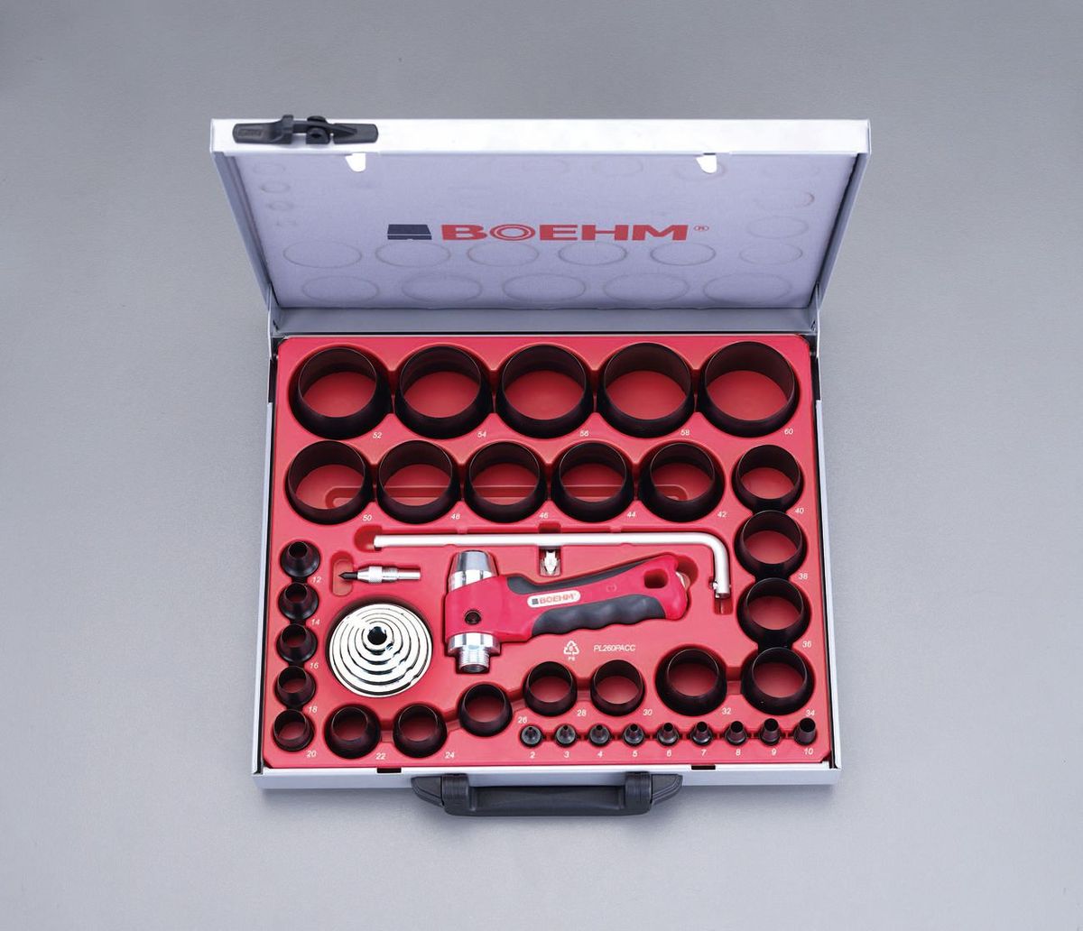 【メーカー在庫あり】 エスコ ESCO 2-60mm 革ポンチキット(34個+420mmカッター付) 000012238212 JP店