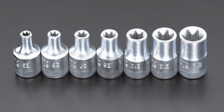 【メーカー在庫あり】 エスコ ESCO 3/8"sq Torx ソケットセット 000012058190 JP店｜株式会社ヒロチー商事 店