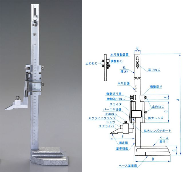 【メーカー在庫あり】 エスコ ESCO 300mm ハイトゲージ 000012228340 JP店