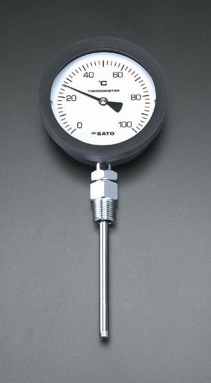 【メーカー在庫あり】 エスコ ESCO 0-100℃/100mm バイメタル式温度計 000012067679 JP店
