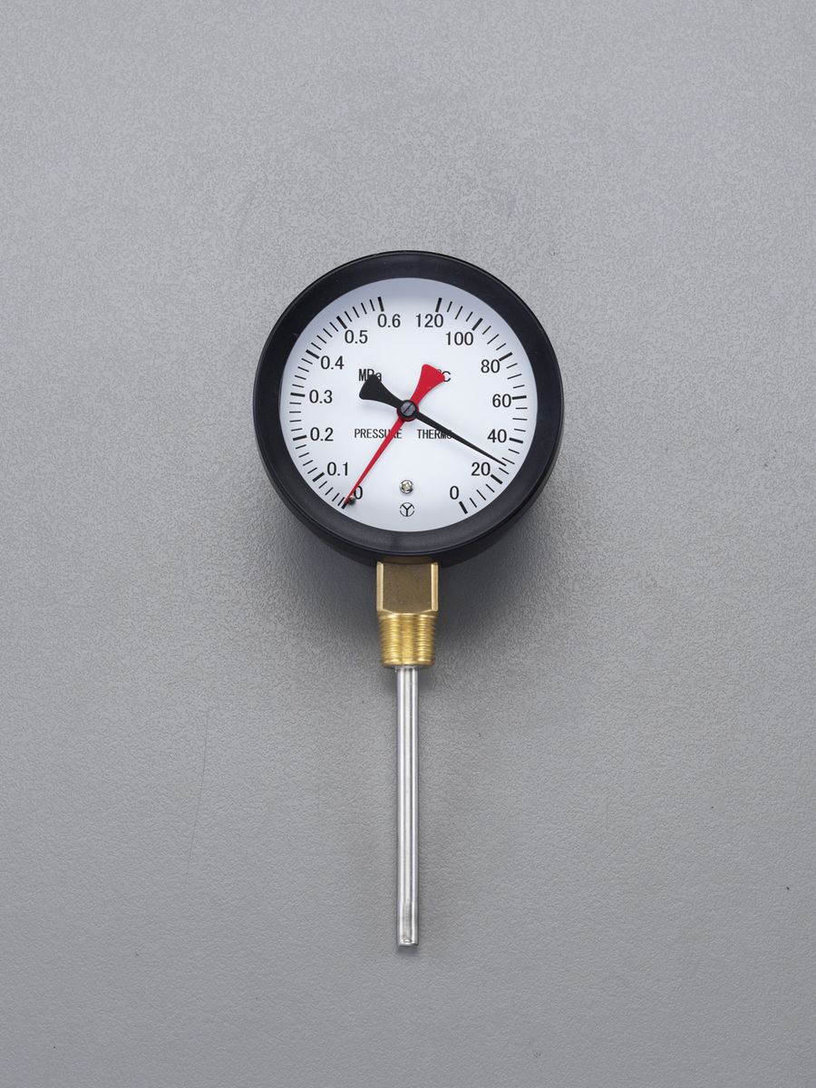 【メーカー在庫あり】 エスコ ESCO 0- 120℃/0-0.6MPa/φ110mm 水高計(立型) 000012259524 JP店|株式会社ヒロチー商事 店