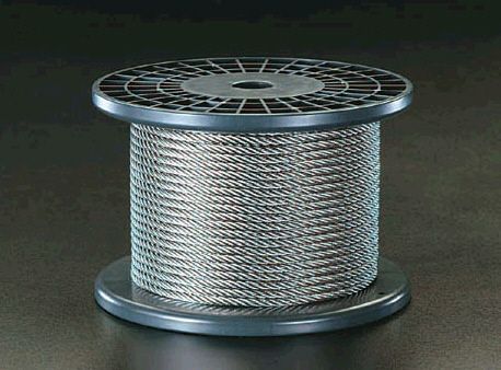 【メーカー在庫あり】 エスコ ESCO 6.0mmx50m/ 7x7 ワイヤーロープ(ステンレス製) 000012004372 JP店｜株式会社ヒロチー商事 店