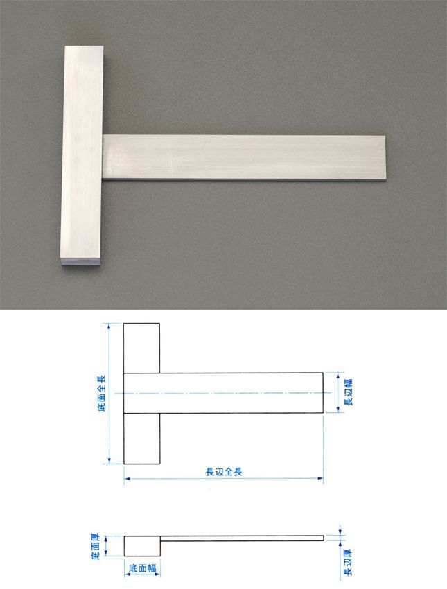 【メーカー在庫あり】 エスコ ESCO 150x100mm T型スクエアー 000012227822 JP店｜株式会社ヒロチー商事 店