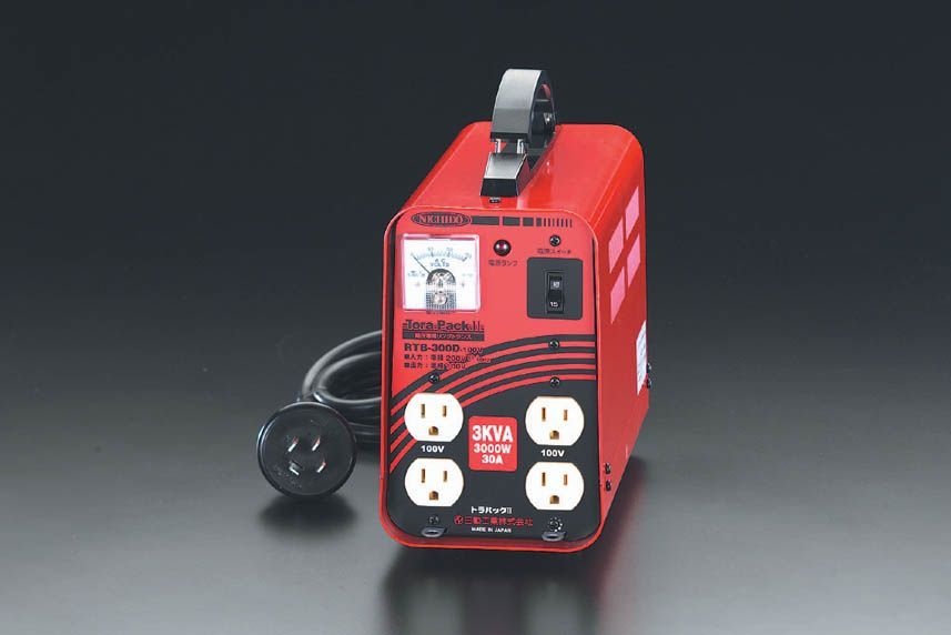 【メーカー在庫あり】 エスコ ESCO AC200V→AC100V/3.0KVA 降圧トランス 000012020110 JP店