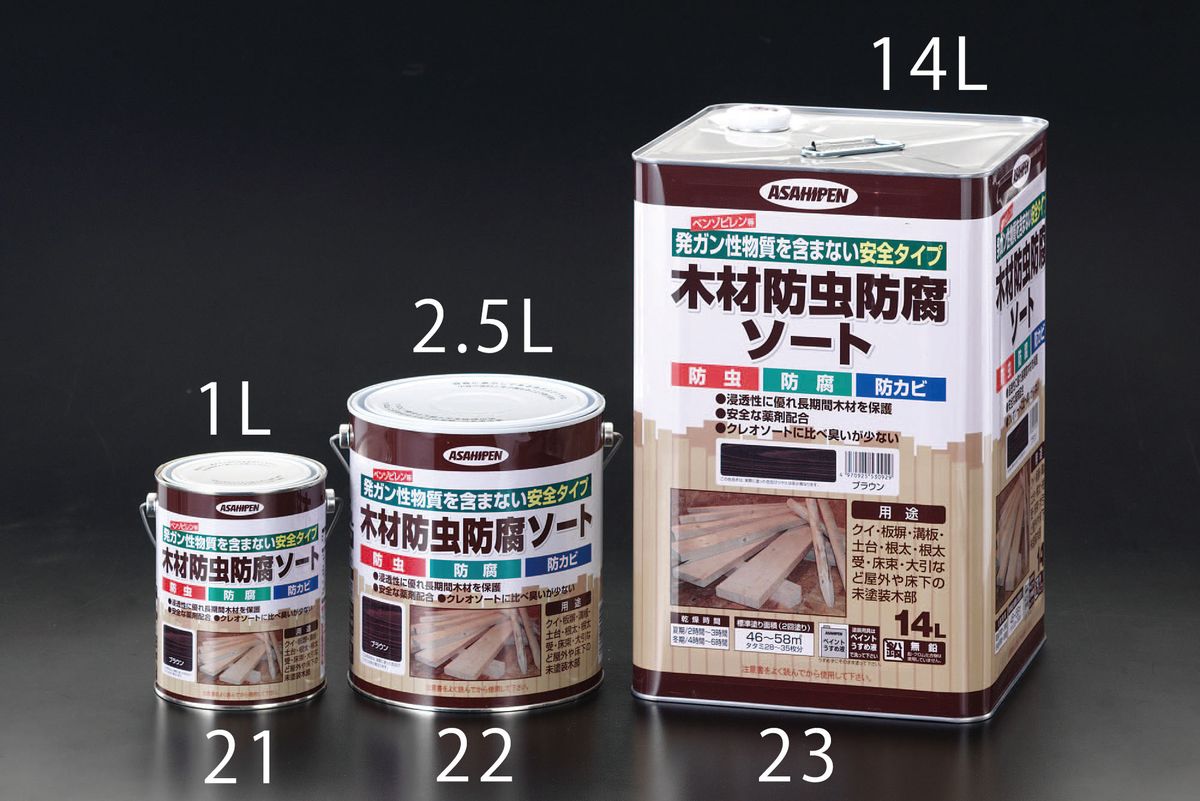 【メーカー在庫あり】 エスコ ESCO 14L 木材防虫防腐ソート 000012070169 JP店