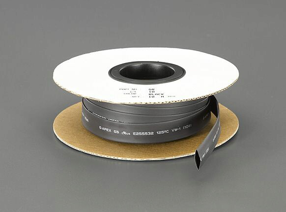 【メーカー在庫あり】 エスコ ESCO 22 mmx 10m 熱収縮チューブ 黒 000012075751 JP店