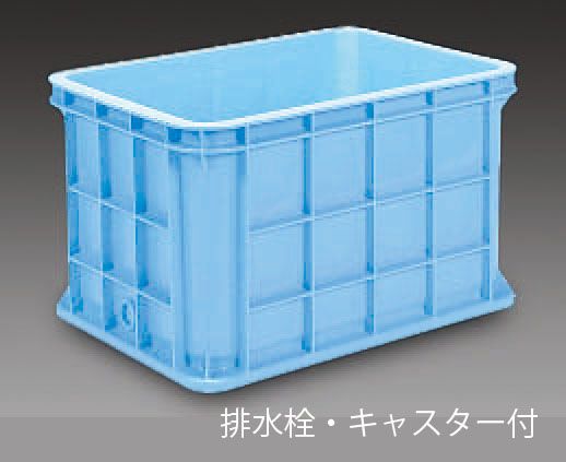 【製造会社店卸し資産あり】 エスコ ESCO 883x642x517粍 容れもの(水抜き栓 キャスター付) 000012085238 JP