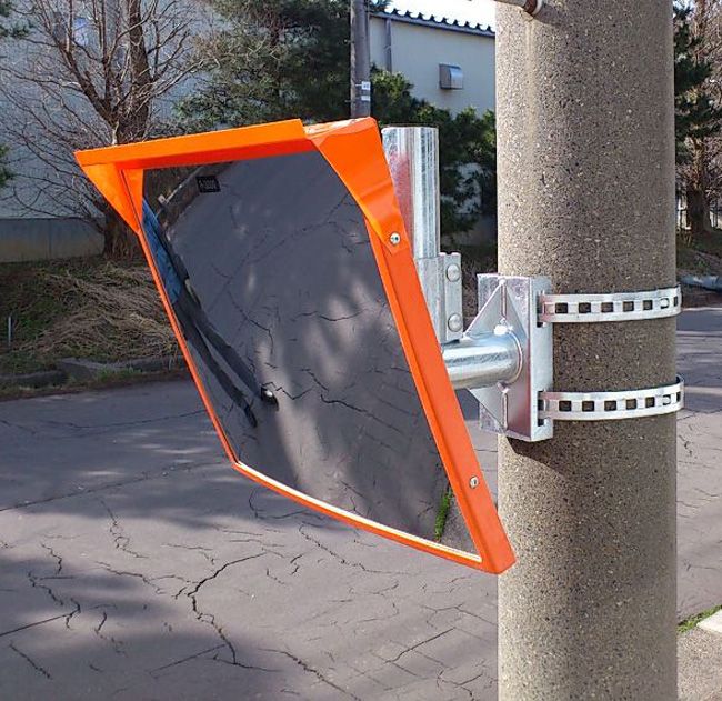 【製造会社店卸し資産あり】 エスコ ESCO 500x600粍 大型安全性のある鏡鑑 (電信柱用/アクリル樹脂製) 000012255672 JP店
