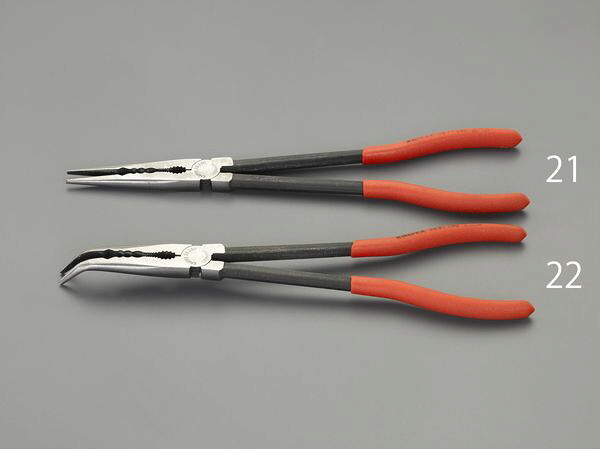 【メーカー在庫あり】 エスコ ESCO 280mm ロングノーズプライヤー(45°ベント) EA537L-22 JP店