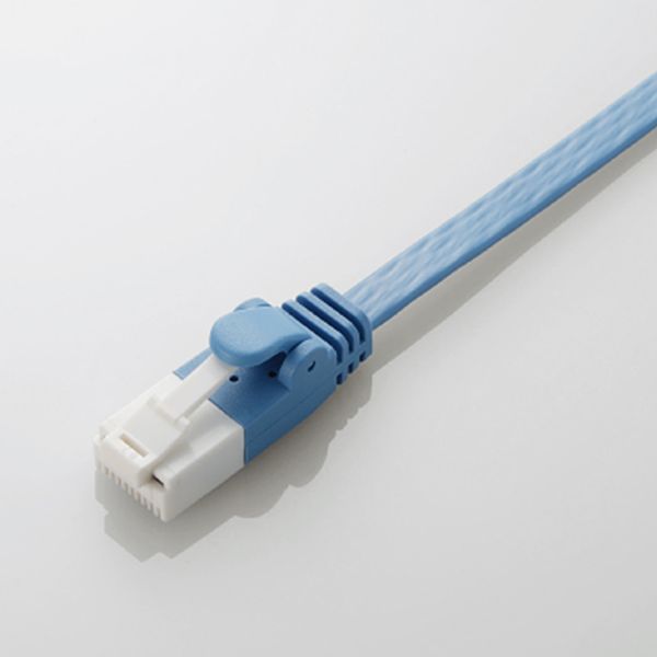【メーカー在庫あり】 エスコ ESCO 15m フラットLANケーブル(カテゴリー6準拠)[ブルー] EA764BD-15A JP店