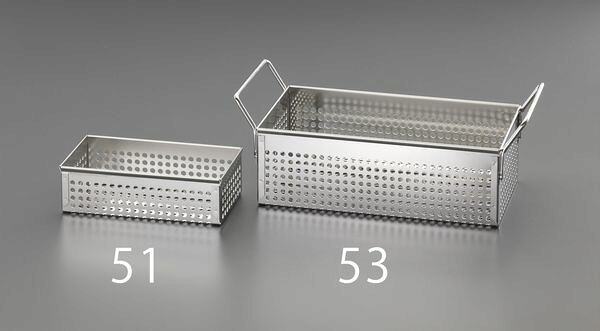 【メーカー在庫あり】 EA992CV-52 エスコ ESCO 250x120x 80mm バスケット(パンチング・ステンレス)|株式会社ヒロチー商事 店