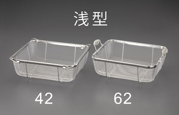 【メーカー在庫あり】 エスコ ESCO 370x315x100mm 部品洗浄ざる(ステンレス製) EA992CE-62 JP店|株式会社ヒロチー商事 店