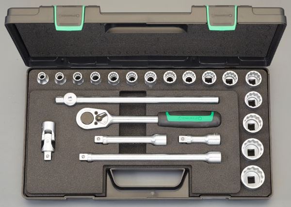 【メーカー在庫あり】 1/2"DR ソケットレンチセット EA617DC-16 JP店|株式会社ヒロチー商事 店