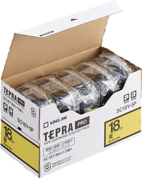 【製造業者店卸し資産あり】 エスコ ESCO 18粍 磁気テープテープ(黄/5個入り口・入口) 000012335646 JP店