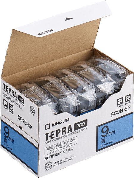 【メーカー在庫あり】 エスコ ESCO 9mm テープカセット(青/5個入り) 000012335665 JP店