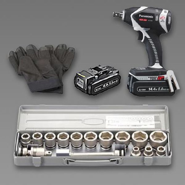 【メーカー在庫あり】 エスコ ESCO DC14.4V(1/2”DR) インパクトレンチセット(充電式) EA813PD-101B JP店|株式会社ヒロチー商事 店