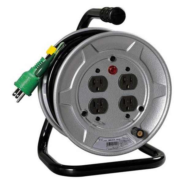 【メーカー在庫あり】 エスコ ESCO AC125V／15A／10m コードリール（アース付） EA815BH-3 JP店