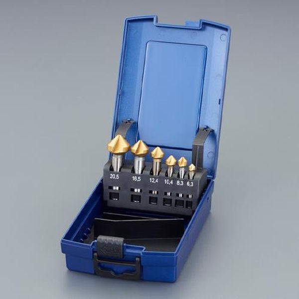 【メーカー在庫あり】 エスコ ESCO 6.3－20.5mm カウンターシンク（6本組・HSS・Tinコート） EA827FE-316 JP店