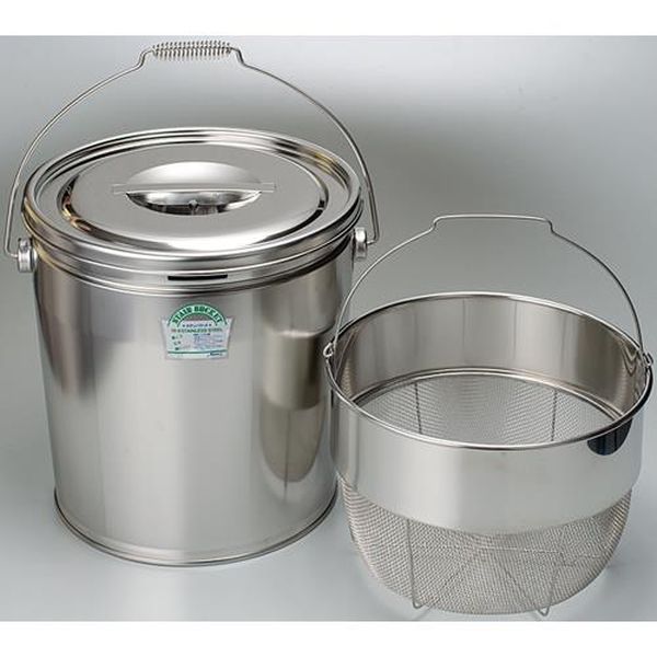 【メーカー在庫あり】 エスコ ESCO φ300x345mm/18L 取手付タンク (カゴ付/ステンレス製) EA508SF-32 JP店|株式会社ヒロチー商事 店