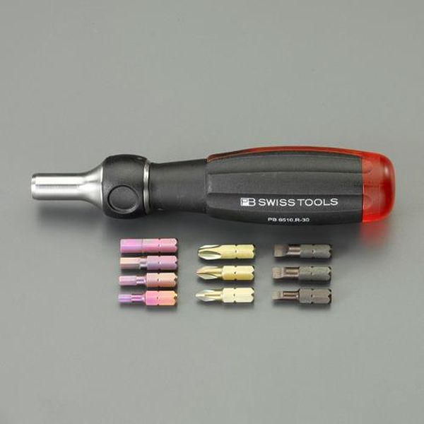 【メーカー在庫あり】 エスコ ESCO [＋ - Hex] ドライバーセット (ラチェット・差替式) EA550-100A JP店 13,242円