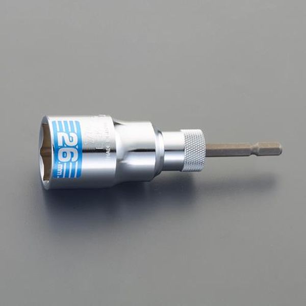 【メーカー在庫あり】 エスコ ESCO 26mm 電ドルソケット (高耐久/ビット交換式) EA612BG-26 JP店 4,531円