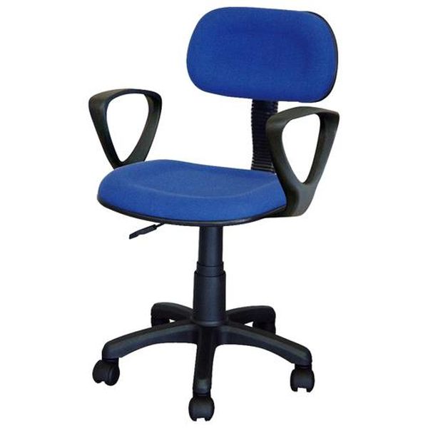 【製造業者店卸し資産あり】 エスコ ESCO ワークチェアー (青み/肘付) EA956XB-4 JP店