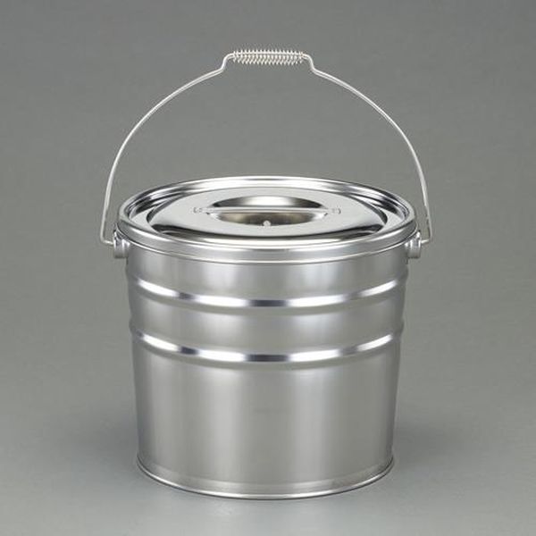 【メーカー在庫あり】 エスコ ESCO 13L バケツ・ふた付(ステンレス製) EA508S-213 JP店｜株式会社ヒロチー商事 店
