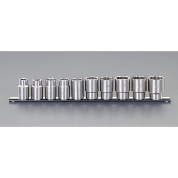 【製造業者店卸し資産あり】 エスコ ESCO 1/2inDR/10個組 ソケット仕掛ける(ステンレス鋼製) EA618SA-102A JP店