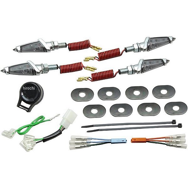送料無料/プレゼント付♪ HURRICANE MT-09 ウインカー関連パーツ LEDダガーウインカーキット カラー：メッキボディ/クリアレンズ  ハリケーン バイク 通販